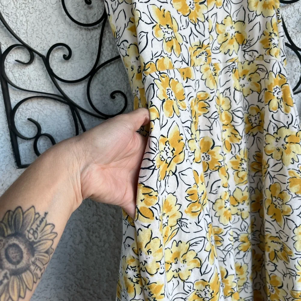 Pact Reverie Yellow Floral halter dress - Picture 4 of 6